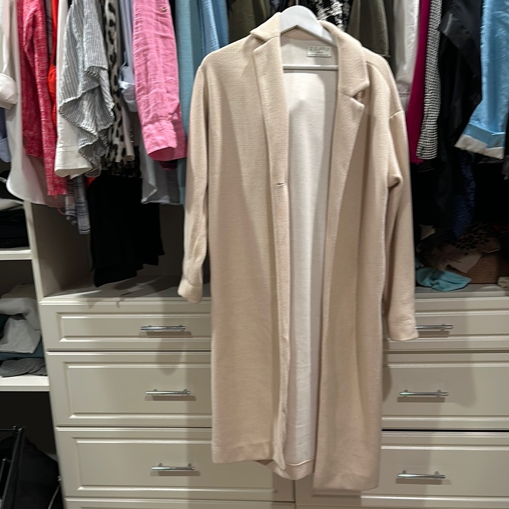 Beige Longline Cardigan